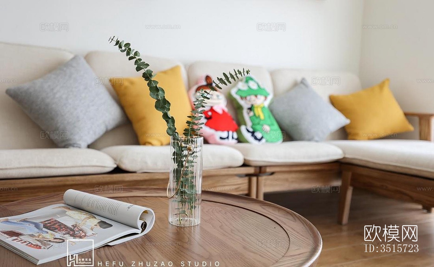 现代平层效果图下载（渲染图11）