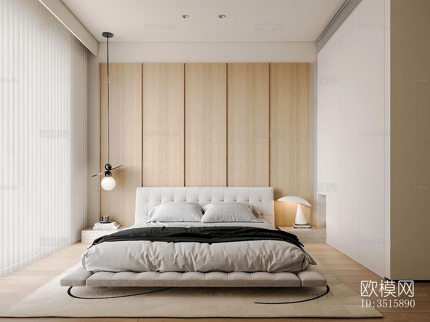 现代平层效果图下载（渲染图4）