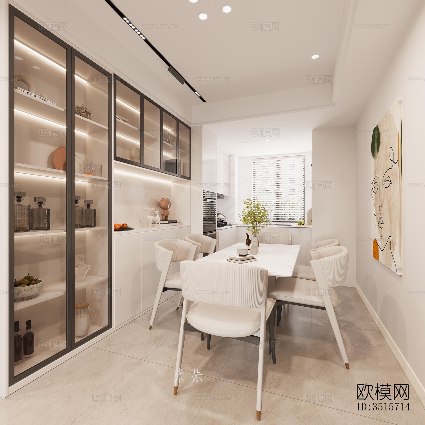 现代平层效果图下载（渲染图4）