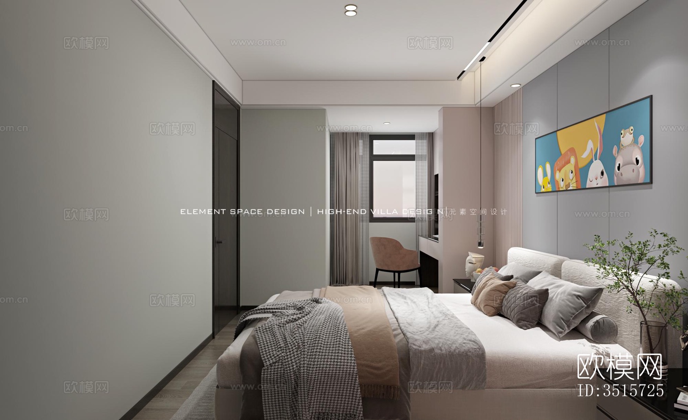 现代平层效果图下载（渲染图2）