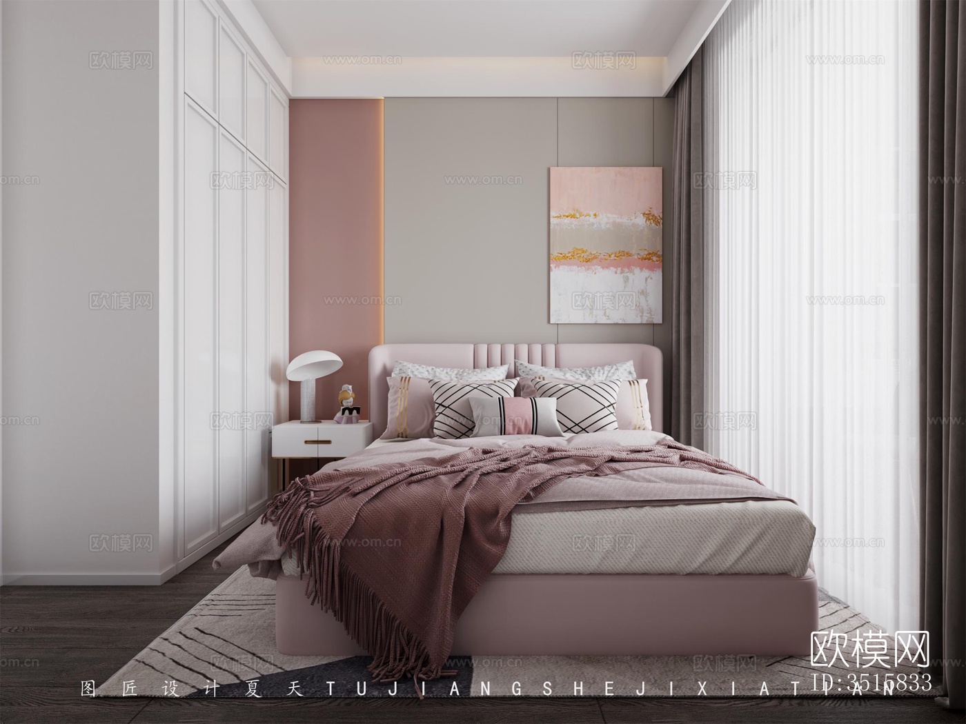 现代平层效果图下载（渲染图5）