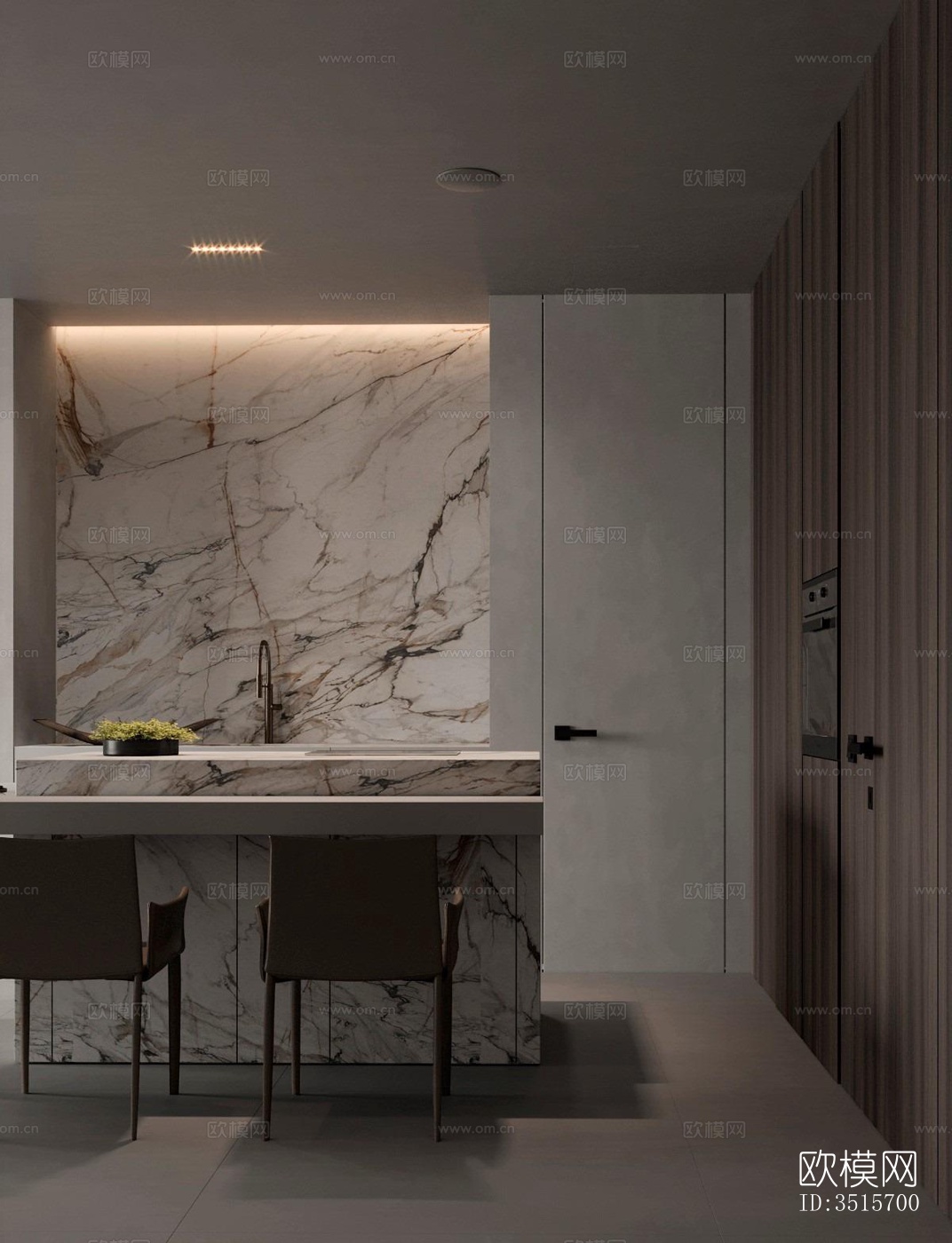 现代平层效果图下载（渲染图1）