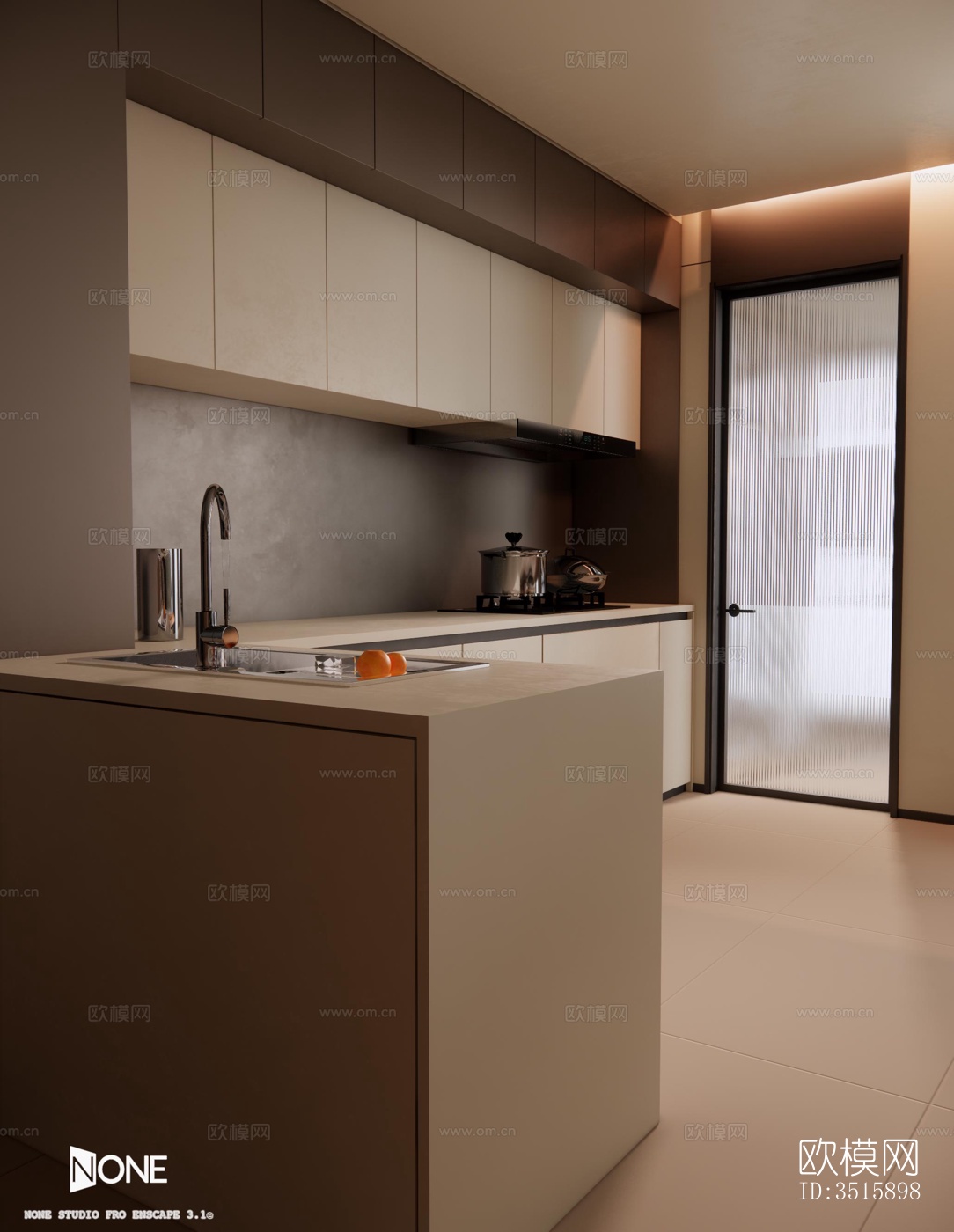 现代平层效果图下载（渲染图6）