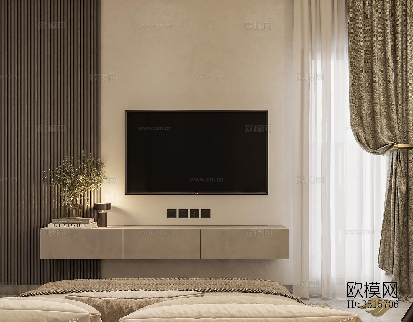 现代平层效果图下载（渲染图17）