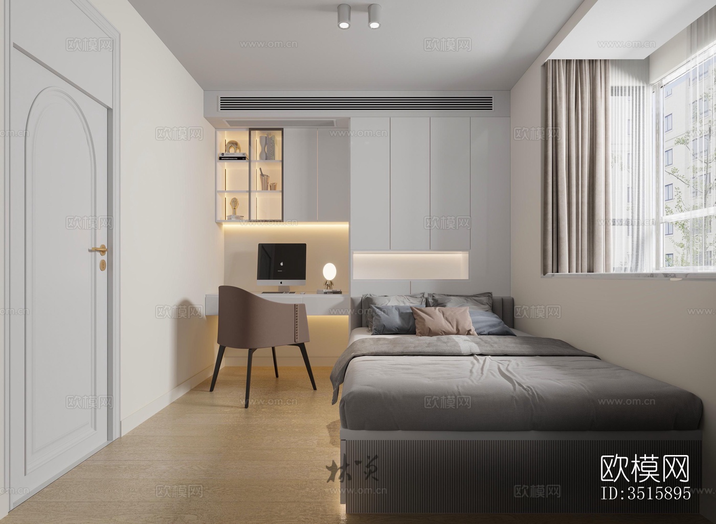 现代平层效果图下载（渲染图6）