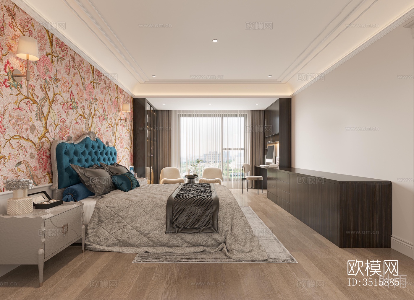 现代平层效果图下载（渲染图4）