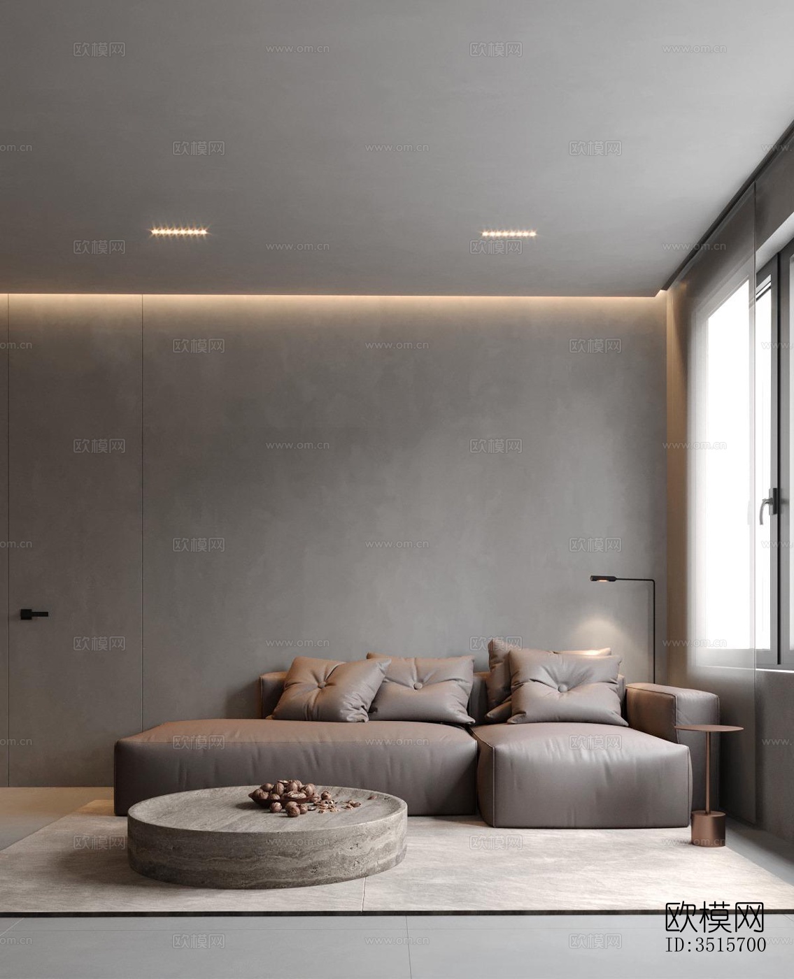 现代平层效果图下载（渲染图3）