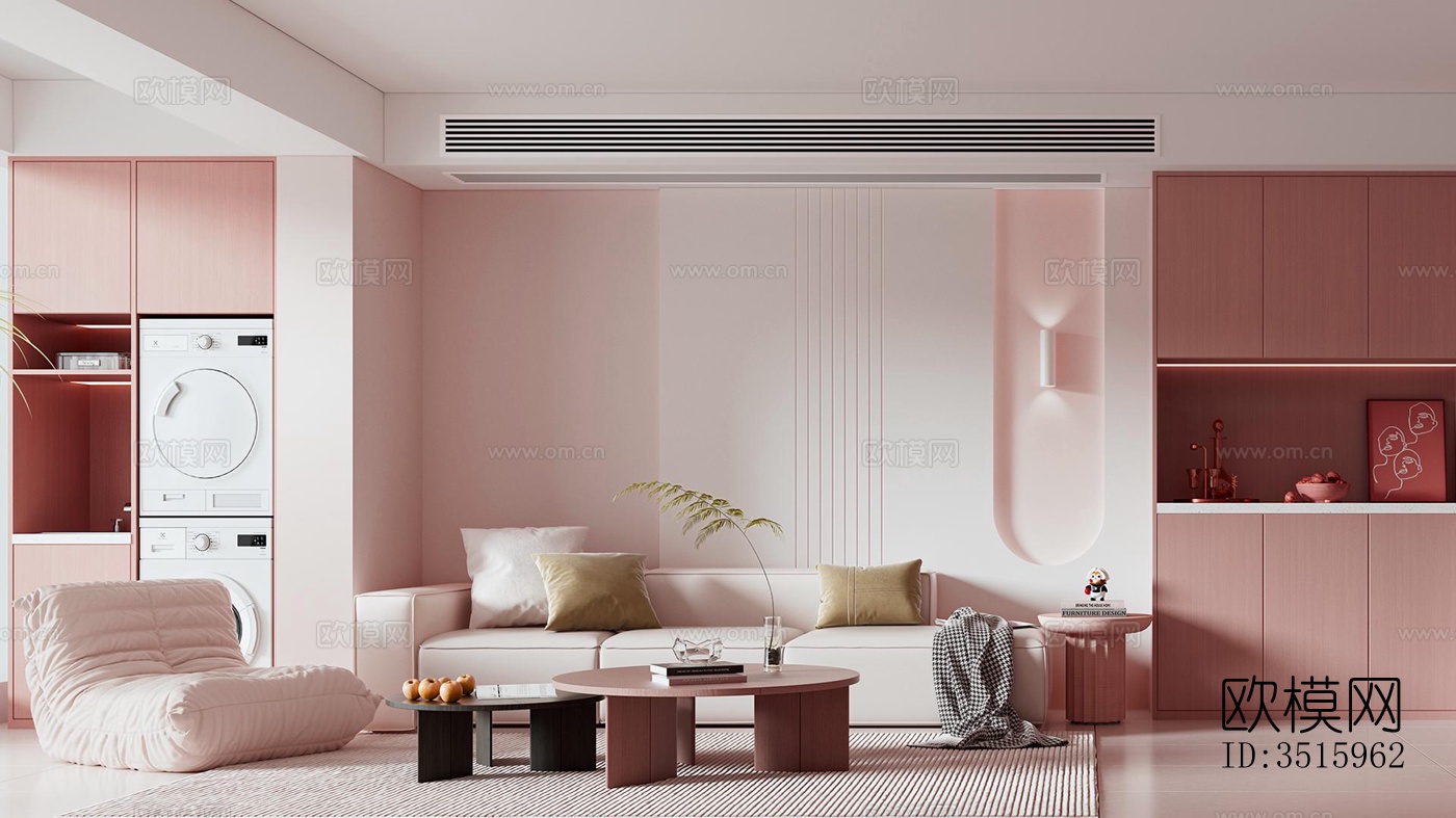 现代平层效果图下载（渲染图12）