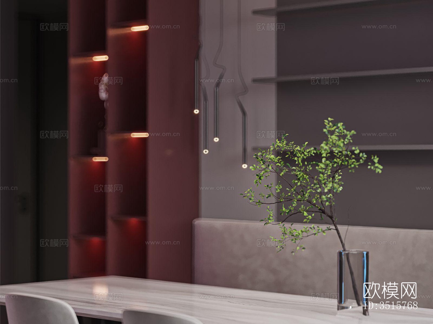 现代平层效果图下载（渲染图3）