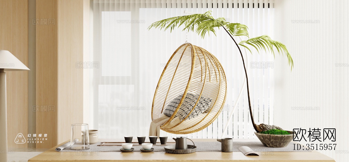 现代平层效果图下载（渲染图7）