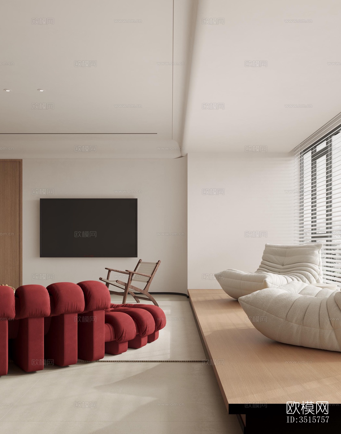 现代平层效果图下载（渲染图7）