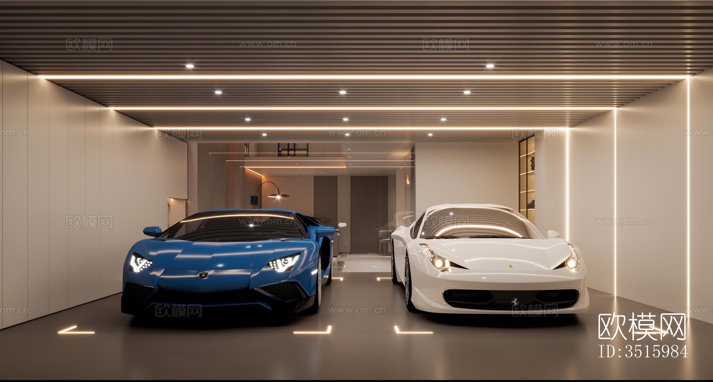 现代平层效果图下载（渲染图12）