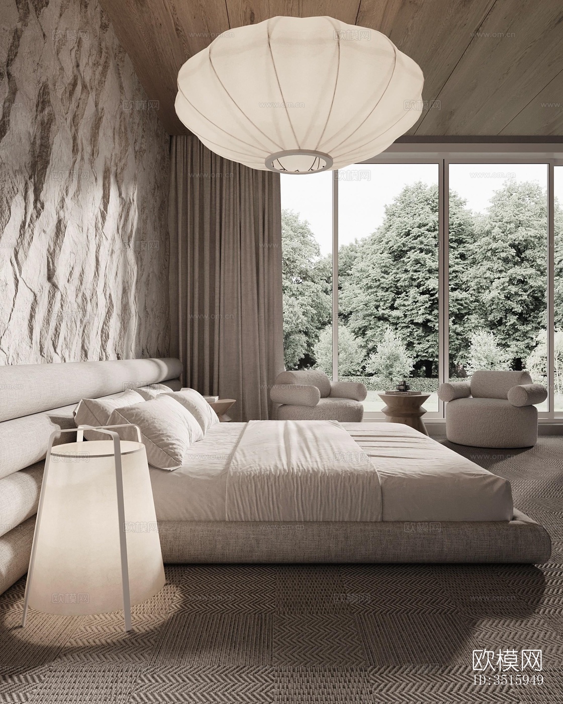 现代平层效果图下载（渲染图4）