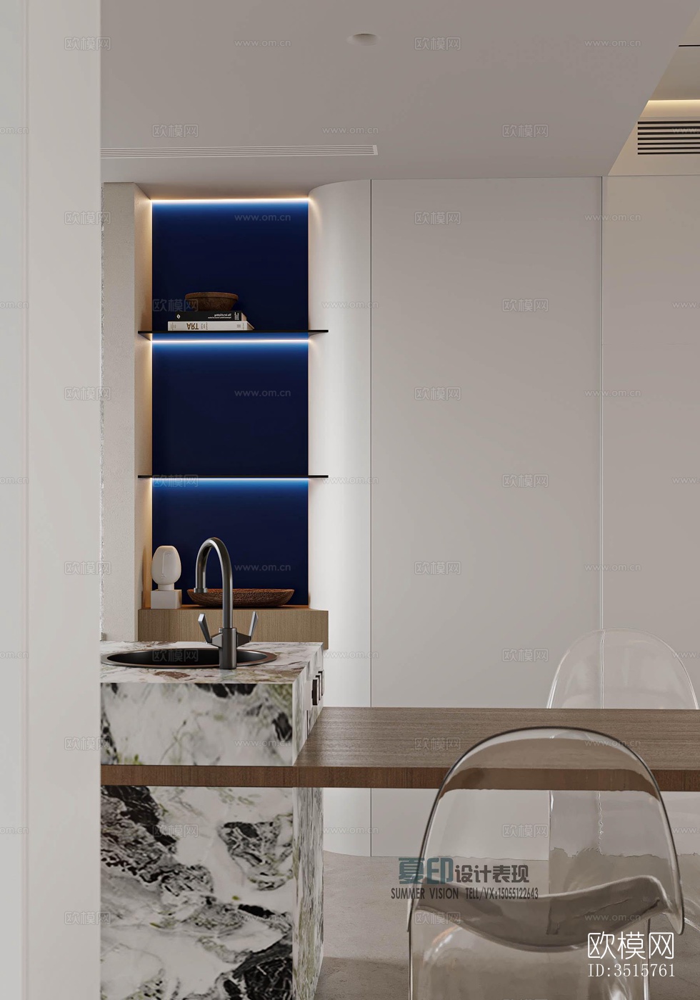 现代平层效果图下载（渲染图10）