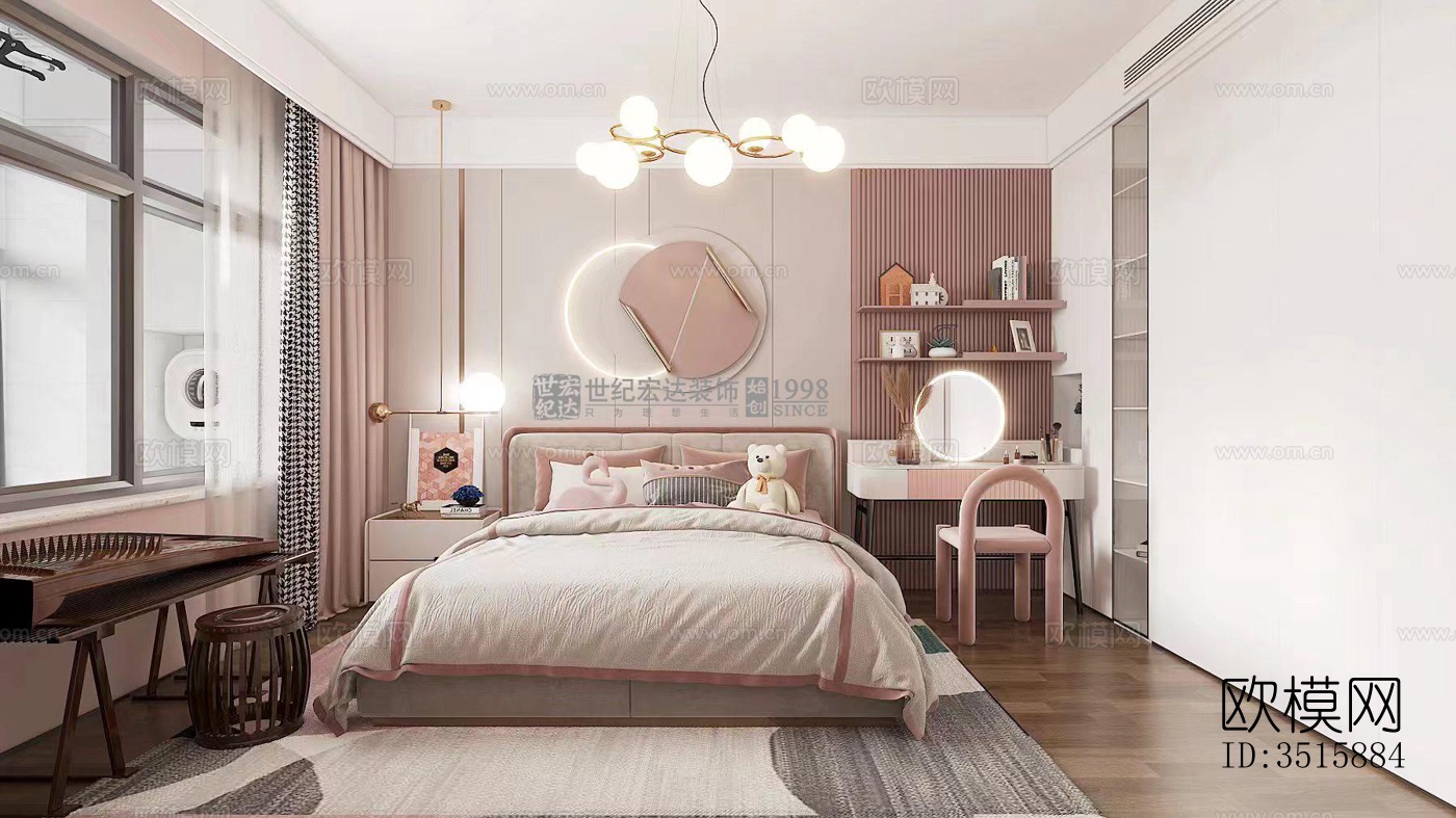 现代平层效果图下载（渲染图10）