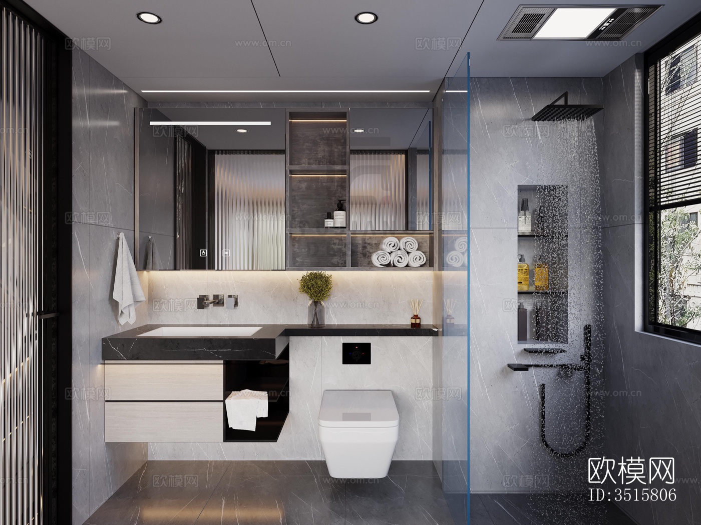 现代平层效果图下载（渲染图9）