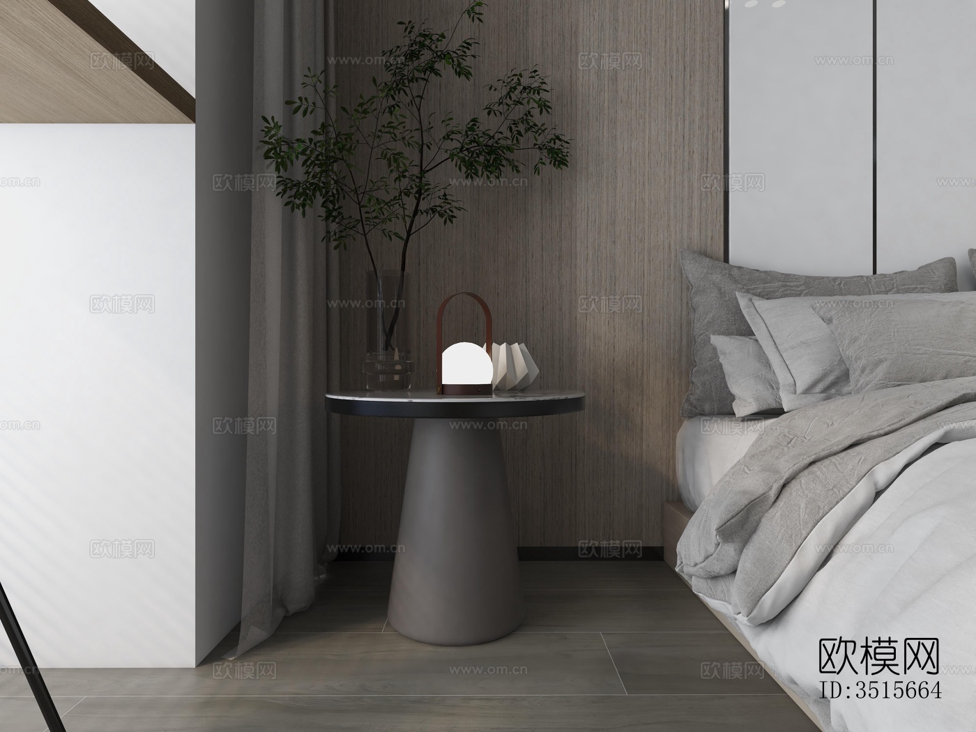 现代卧室效果图下载（渲染图6）