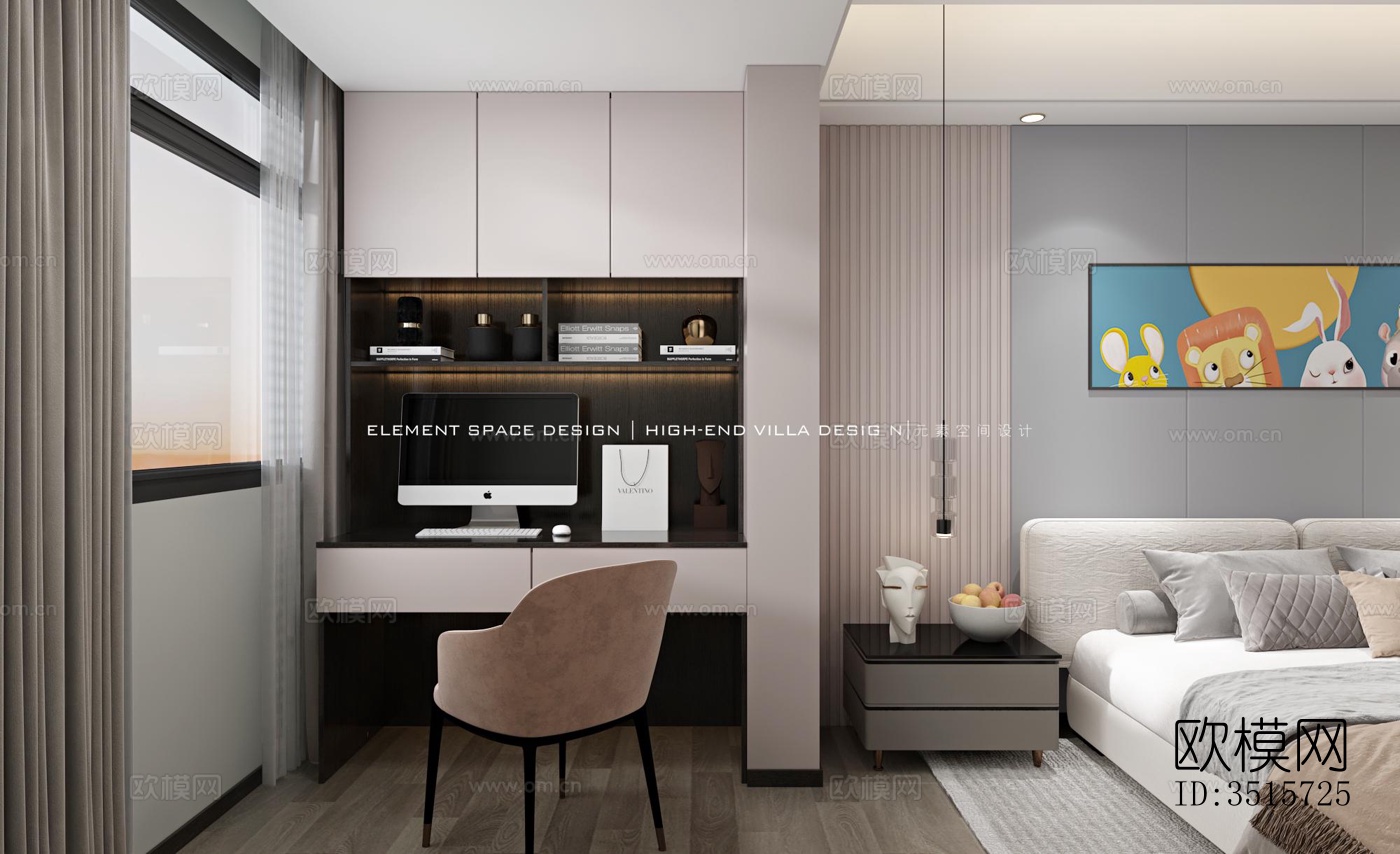 现代平层效果图下载（渲染图5）