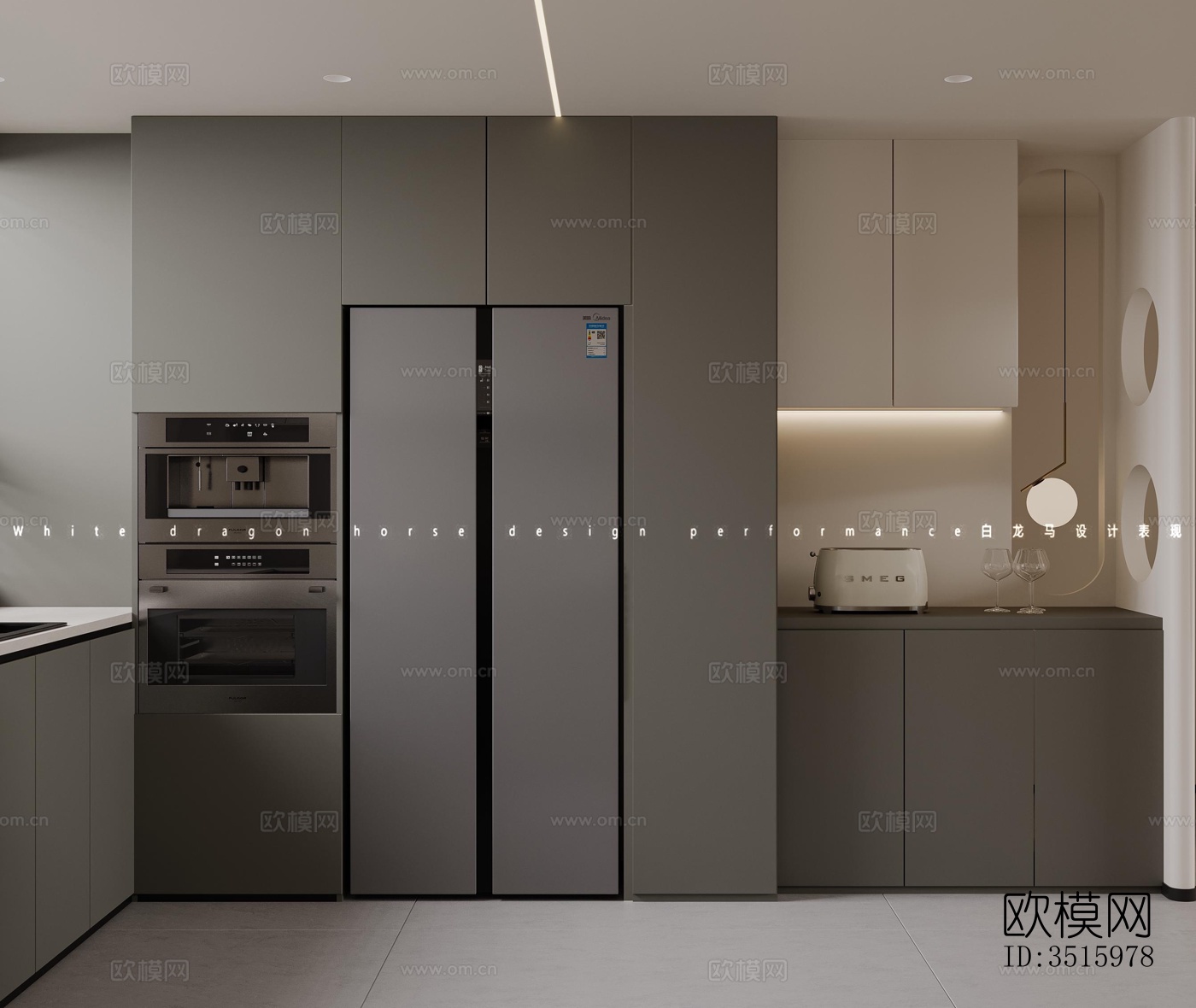 现代平层效果图下载（渲染图3）