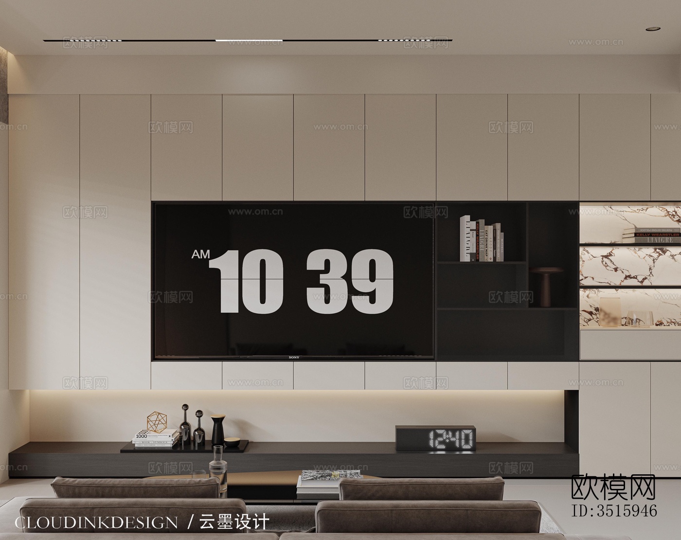 现代平层效果图下载（渲染图5）