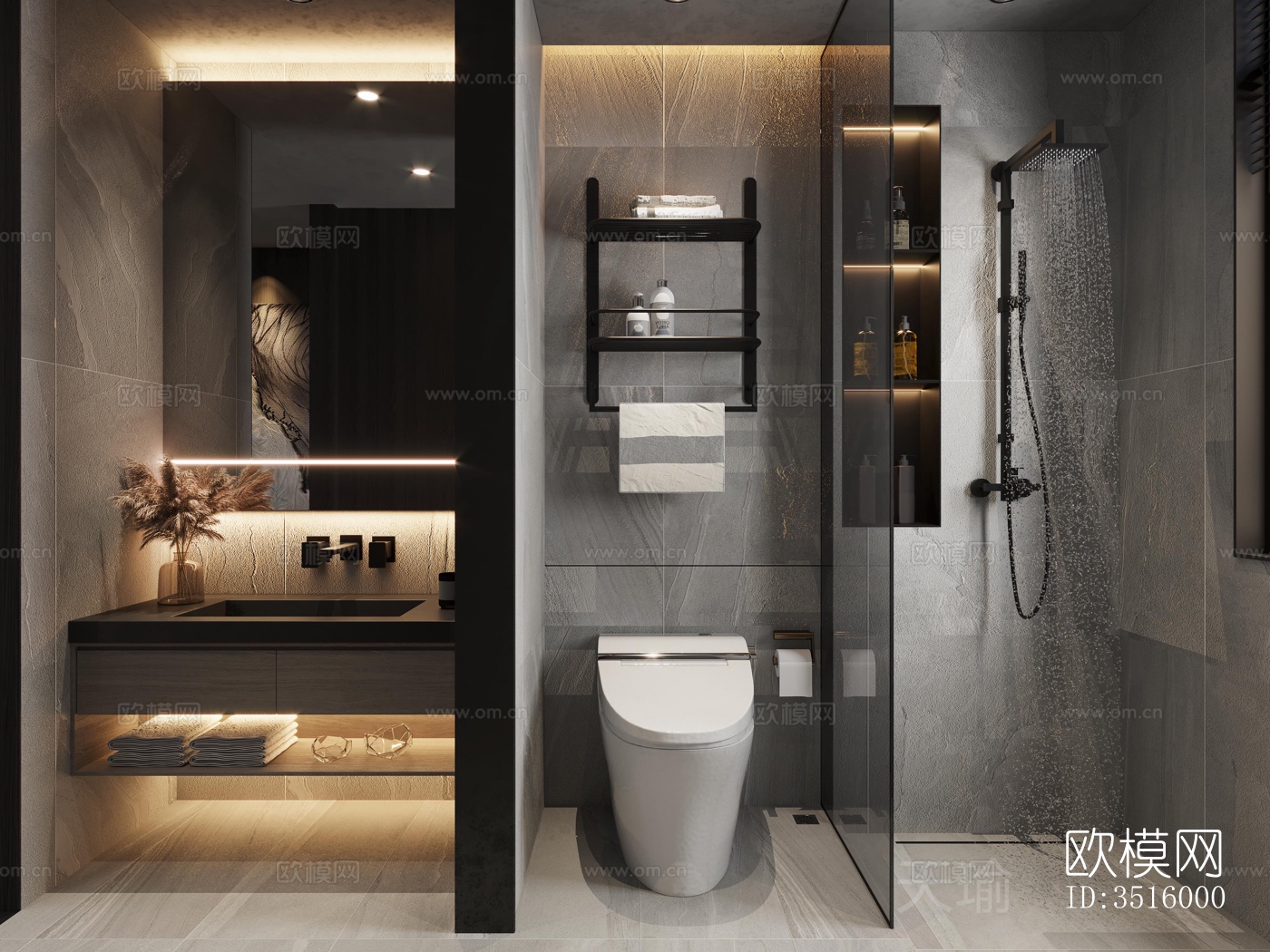 现代平层效果图下载（渲染图7）