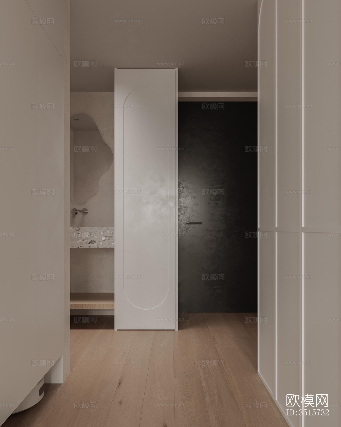 现代平层效果图下载（渲染图8）