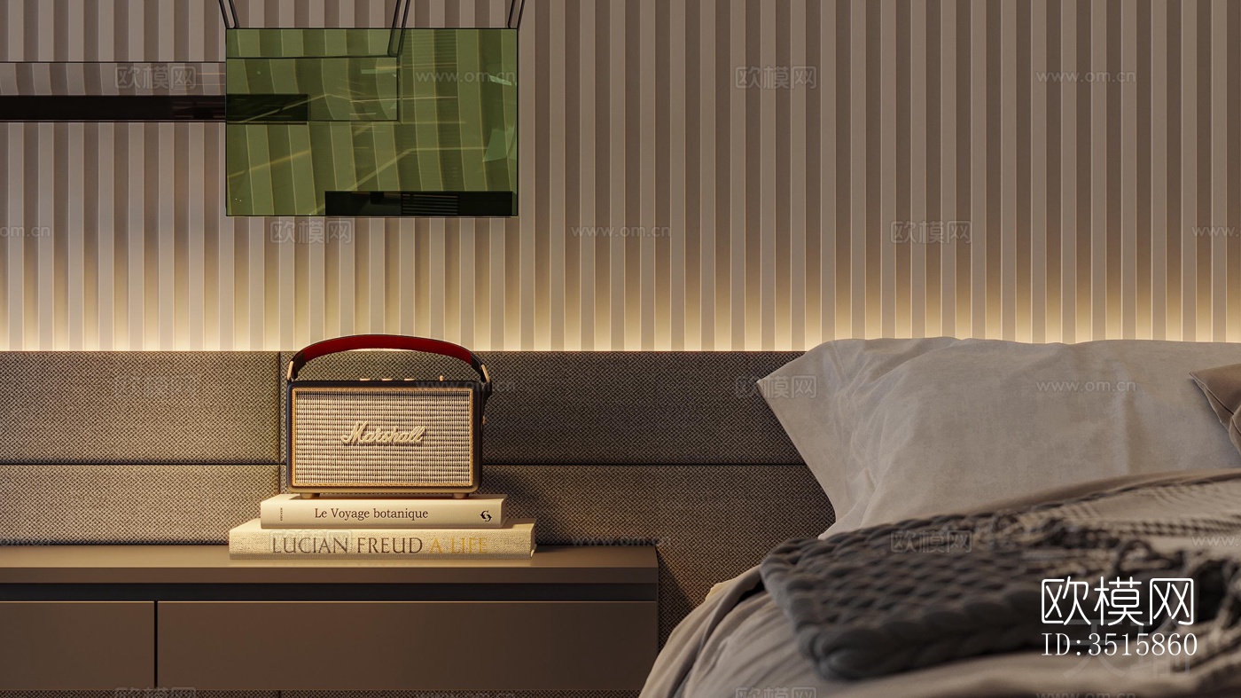 现代平层效果图下载（渲染图8）