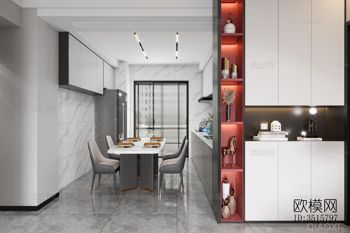 现代平层效果图下载（渲染图3）