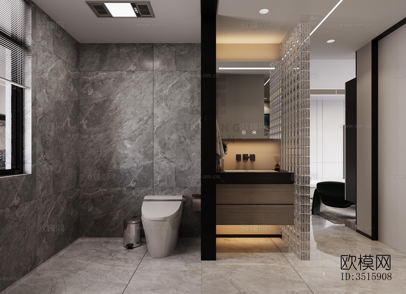 现代平层效果图下载（渲染图7）