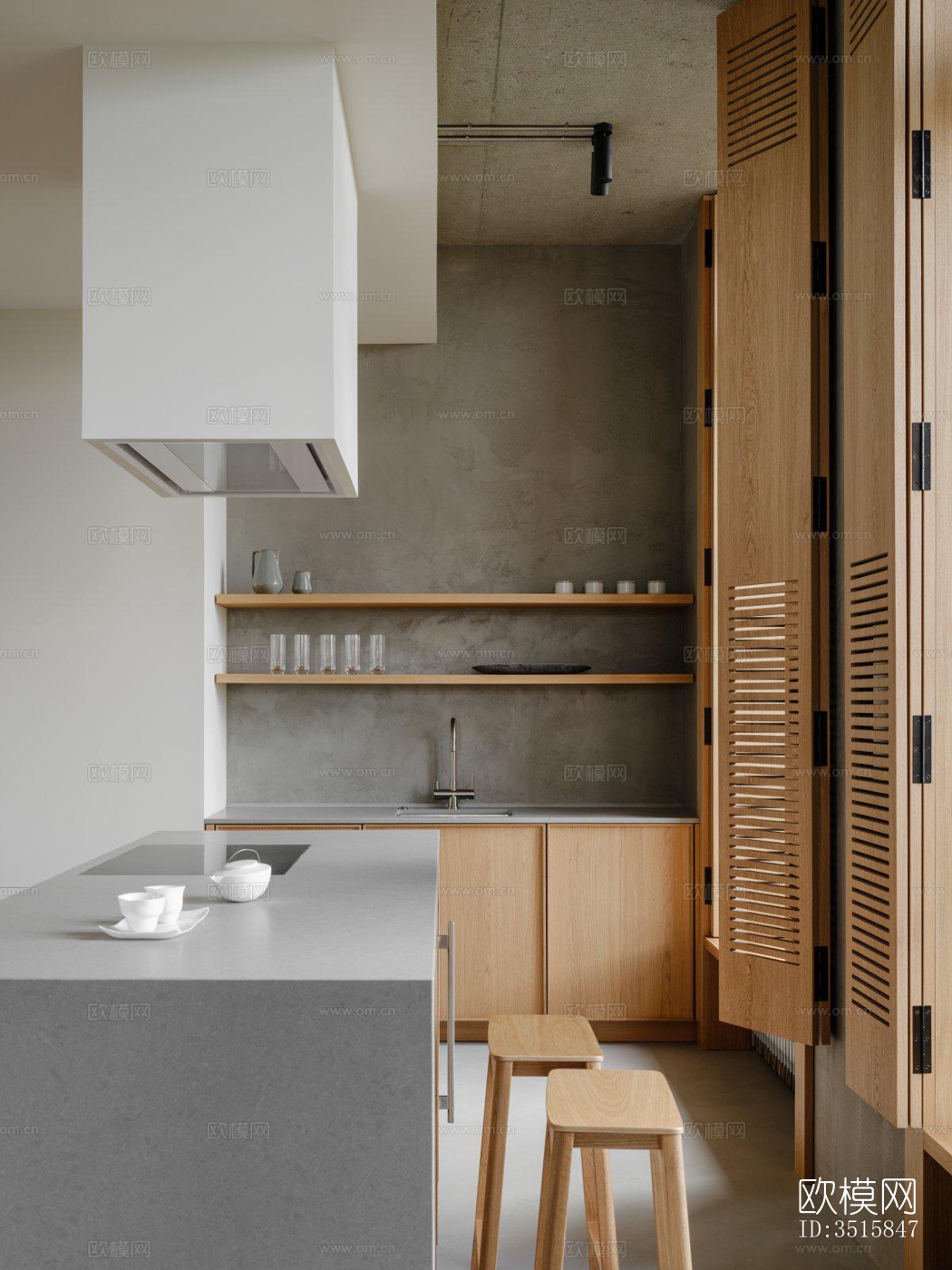 现代平层效果图下载（渲染图2）