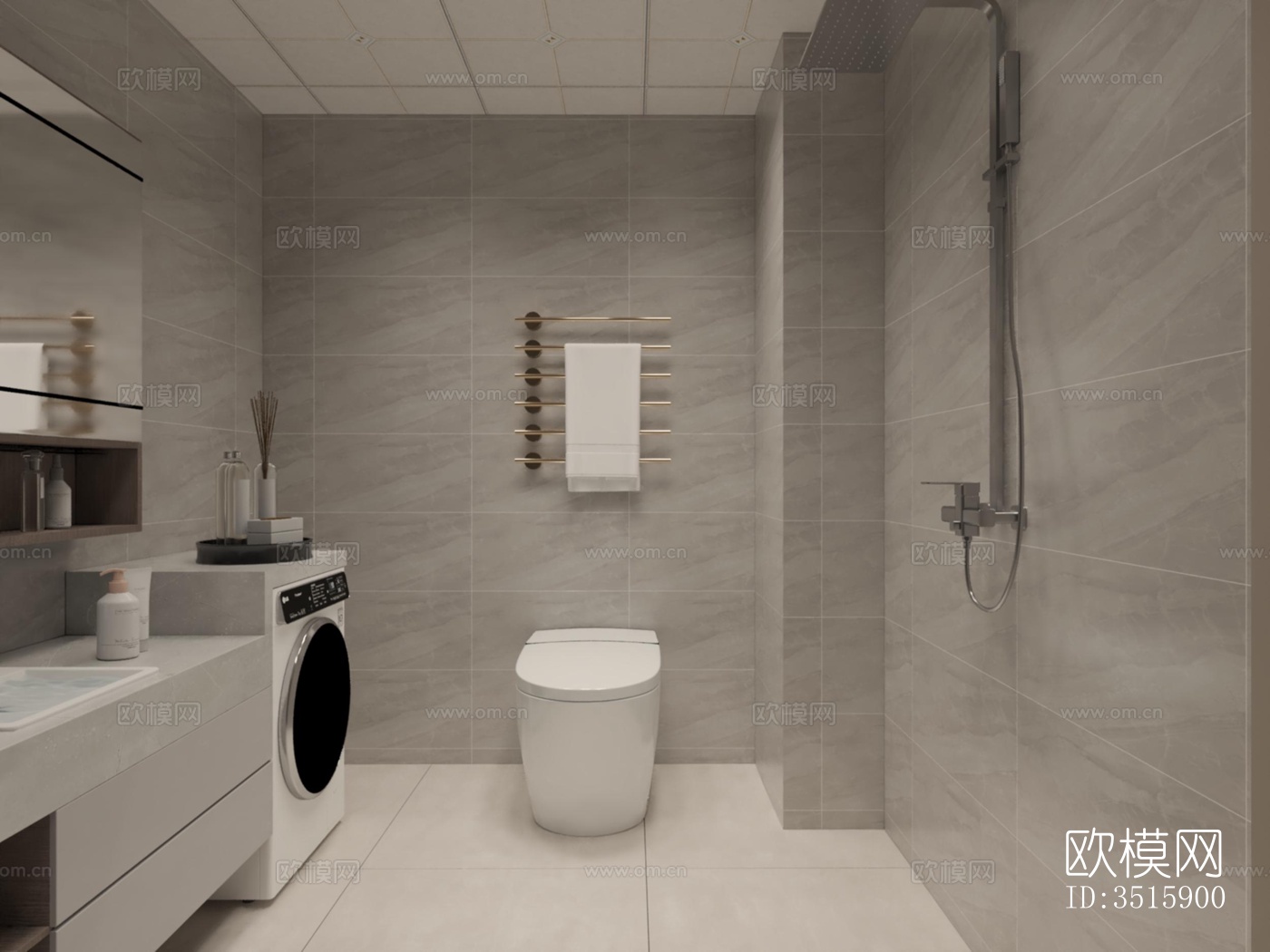 现代平层效果图下载（渲染图2）