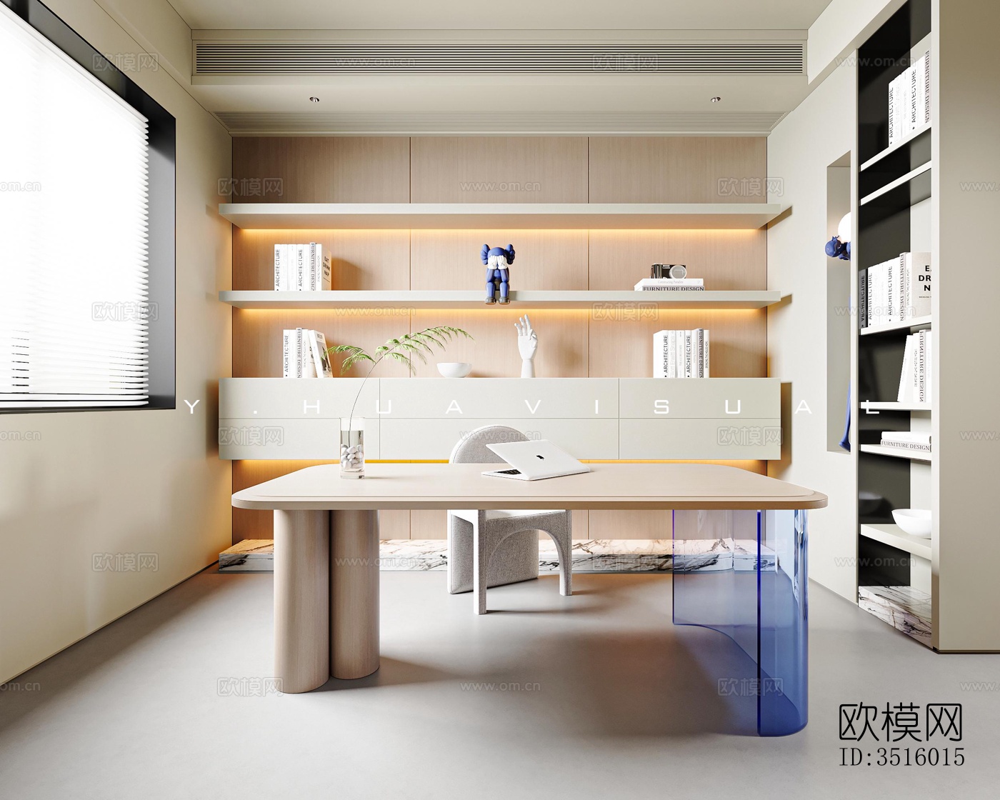 现代平层效果图下载（渲染图2）