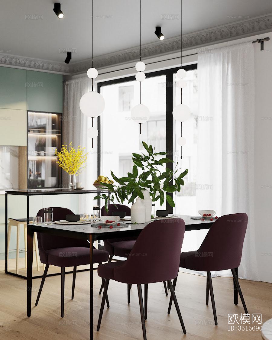 现代平层效果图下载（渲染图14）