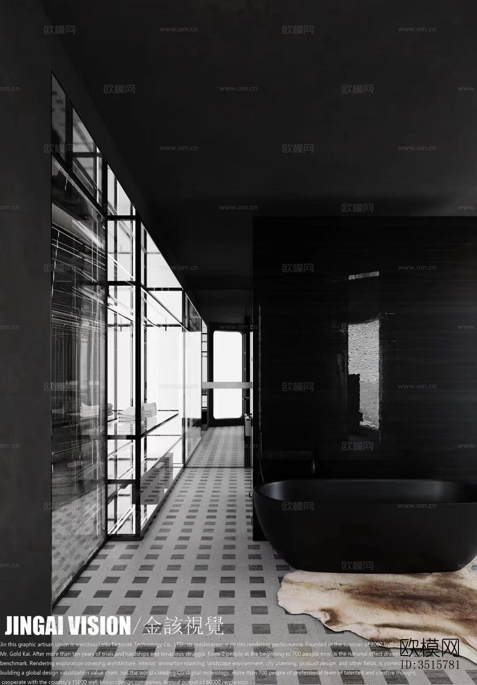 现代平层效果图下载（渲染图1）