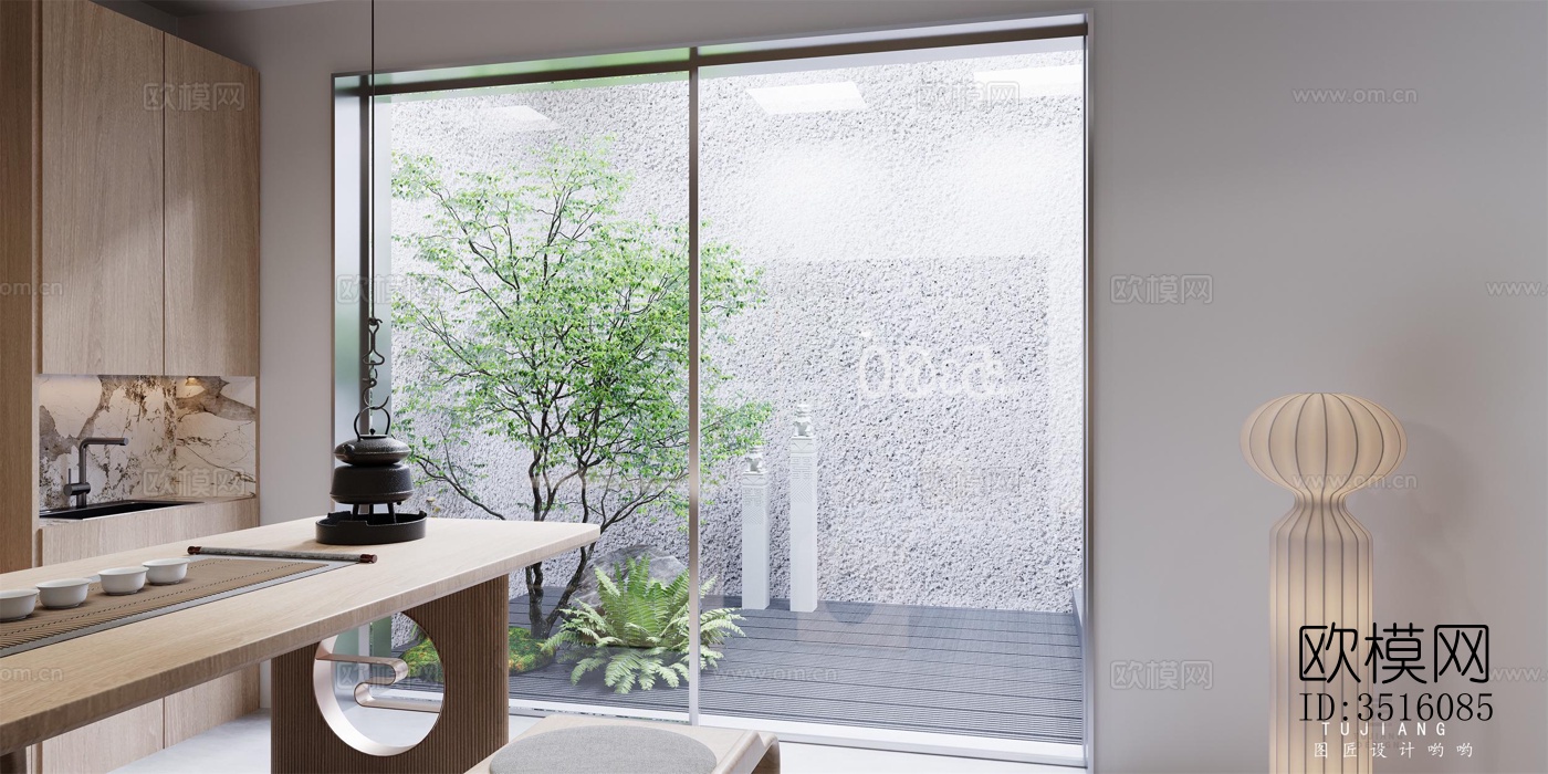 现代平层效果图下载（渲染图6）