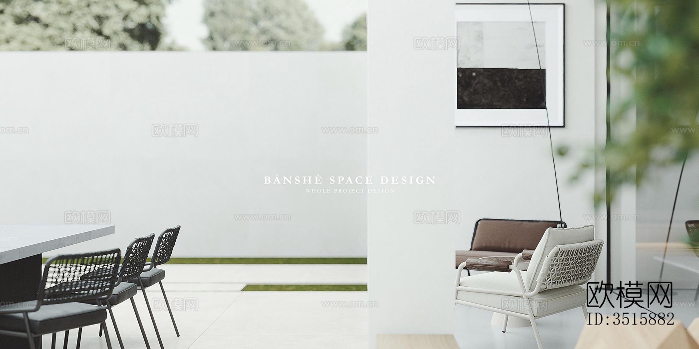 现代平层效果图下载（渲染图7）