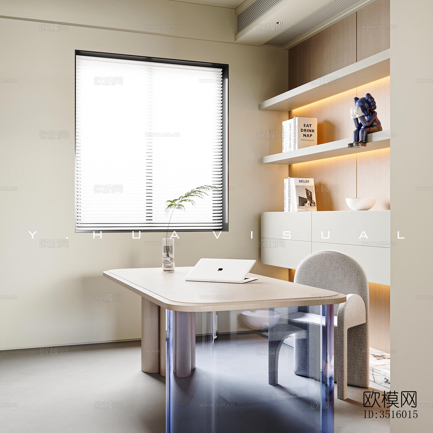 现代平层效果图下载（渲染图11）