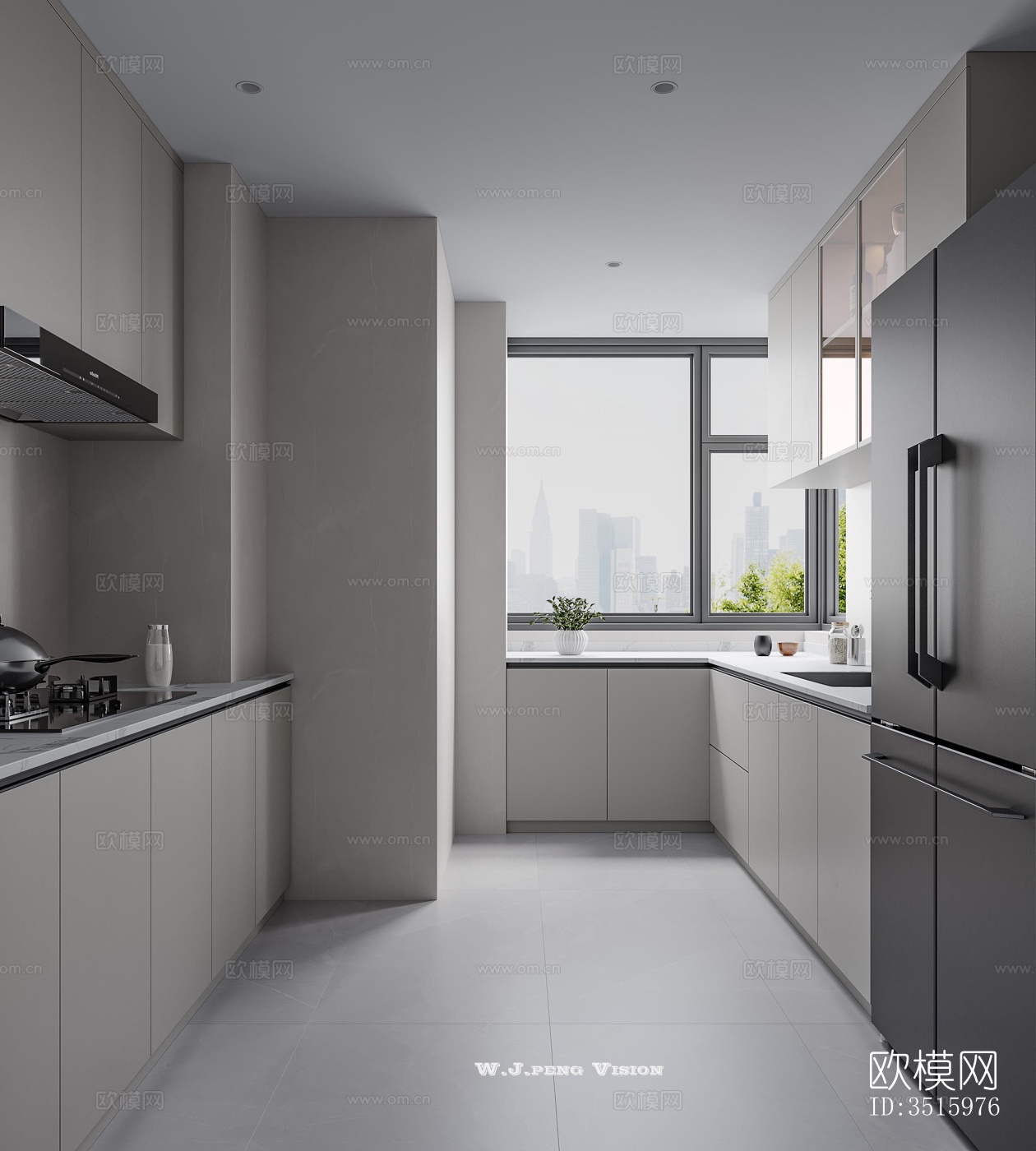 现代平层效果图下载（渲染图12）