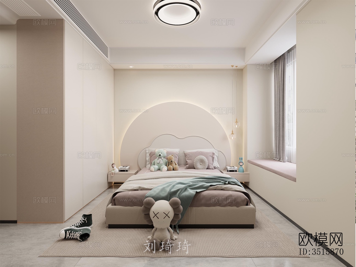 现代平层效果图下载（渲染图5）