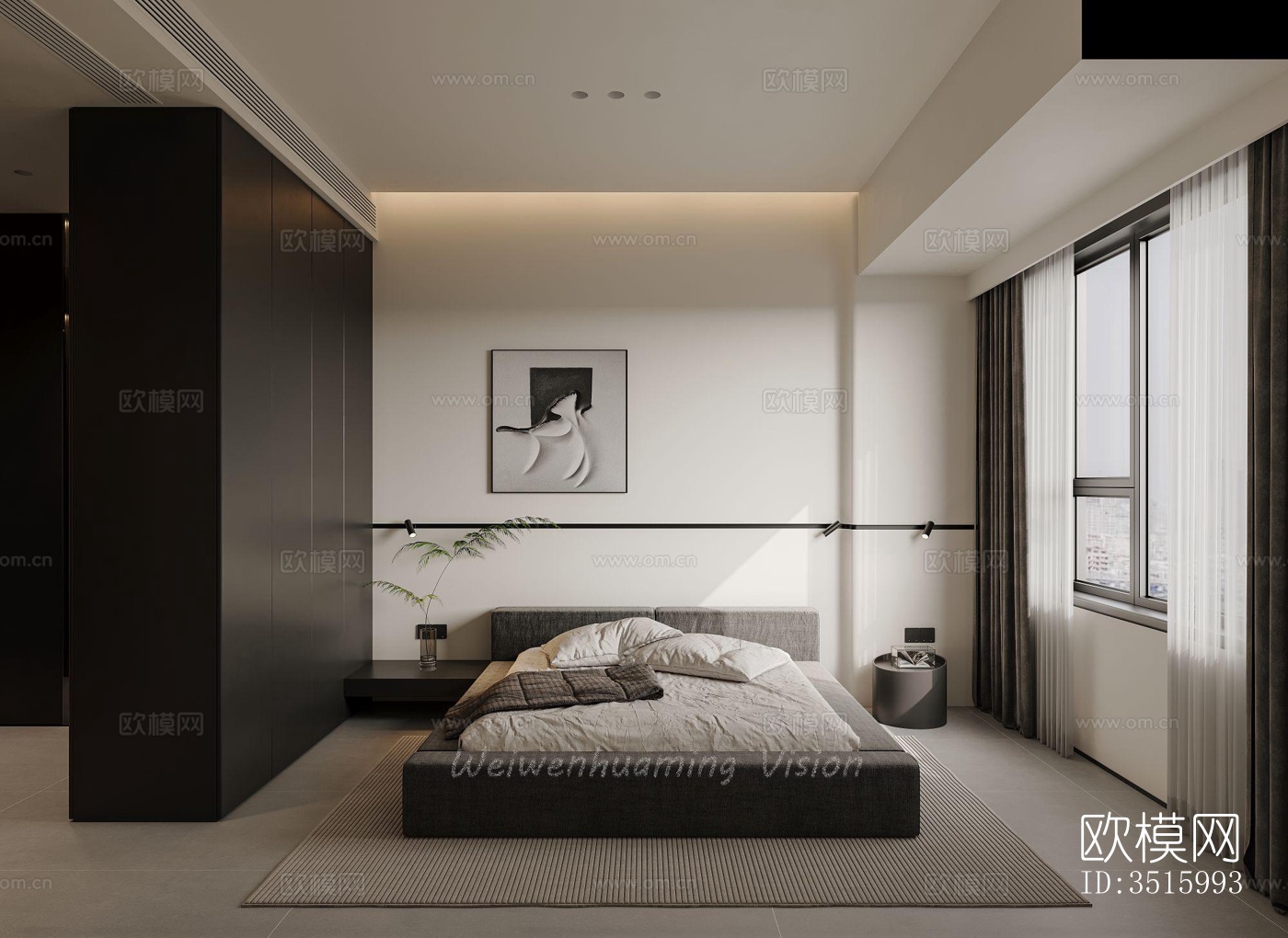 现代平层效果图下载（渲染图8）