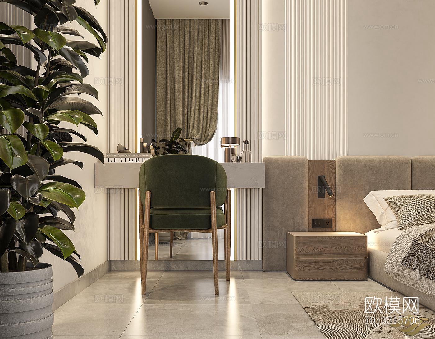 现代平层效果图下载（渲染图6）