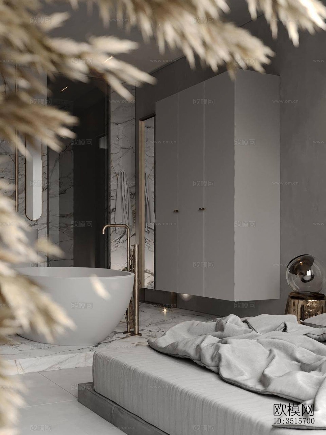 现代平层效果图下载（渲染图6）