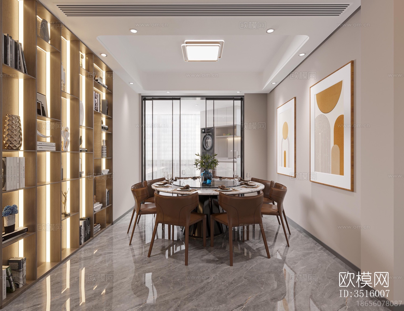 现代平层效果图下载（渲染图3）