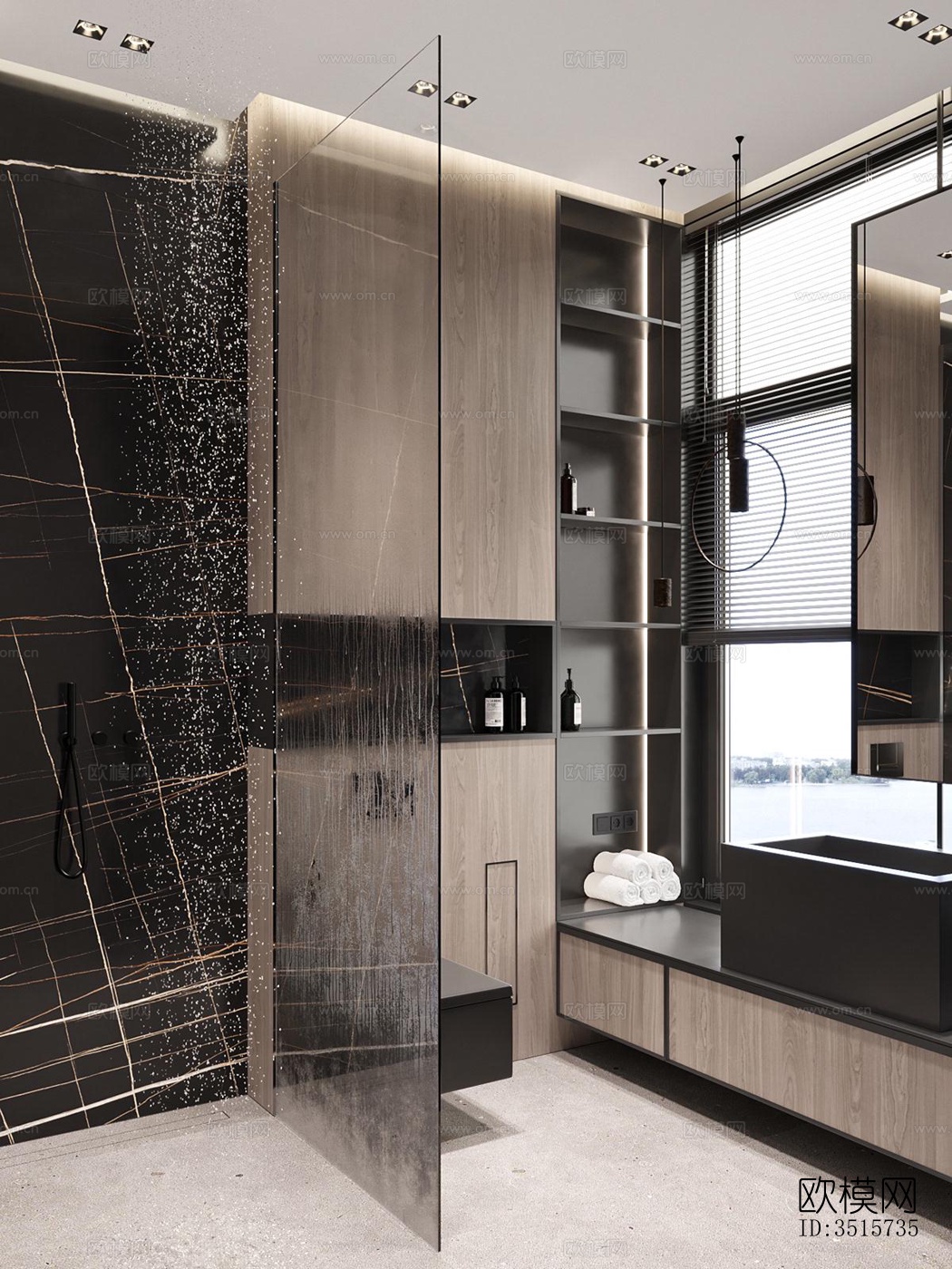 现代平层效果图下载（渲染图20）