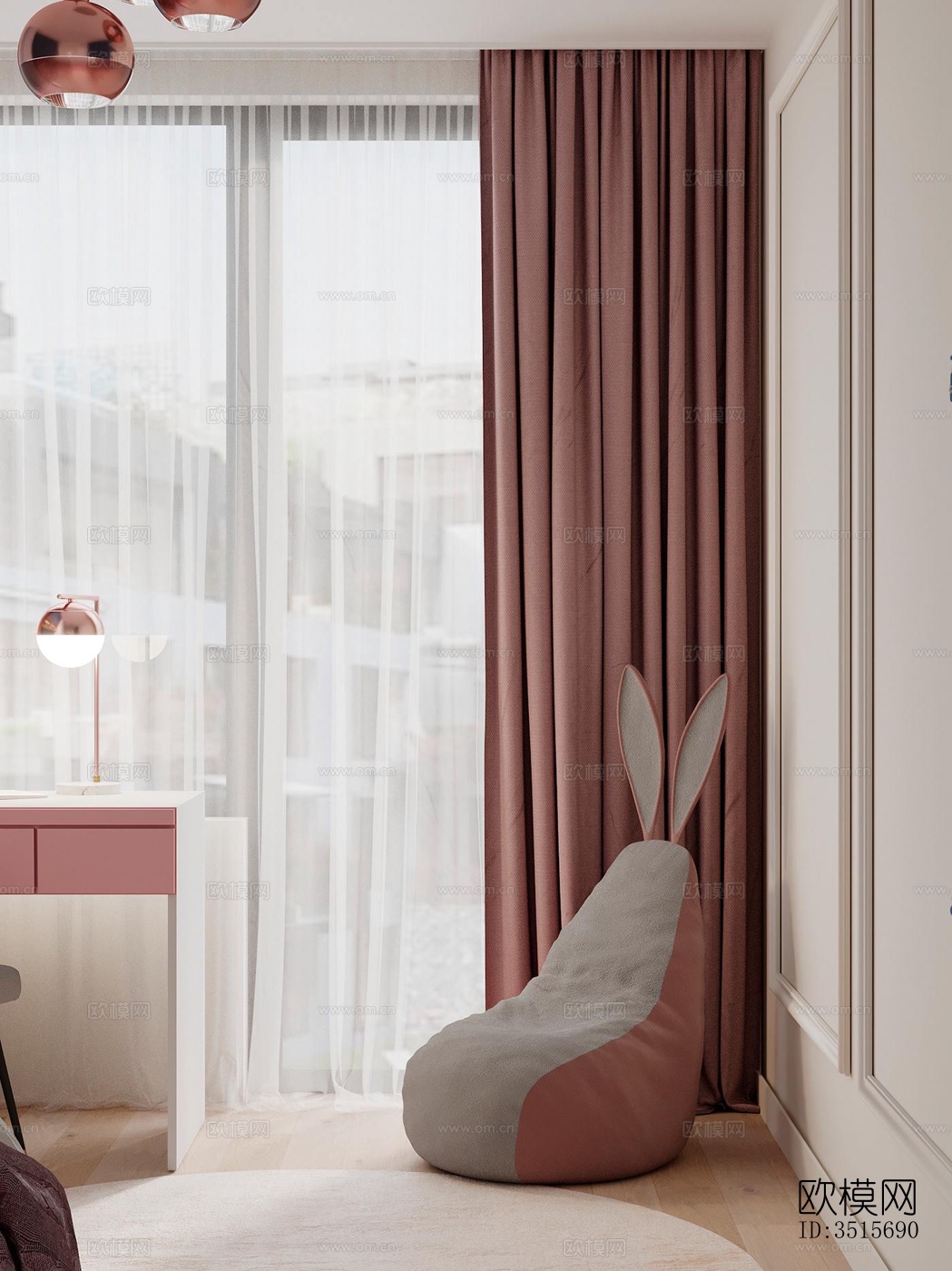 现代平层效果图下载（渲染图10）