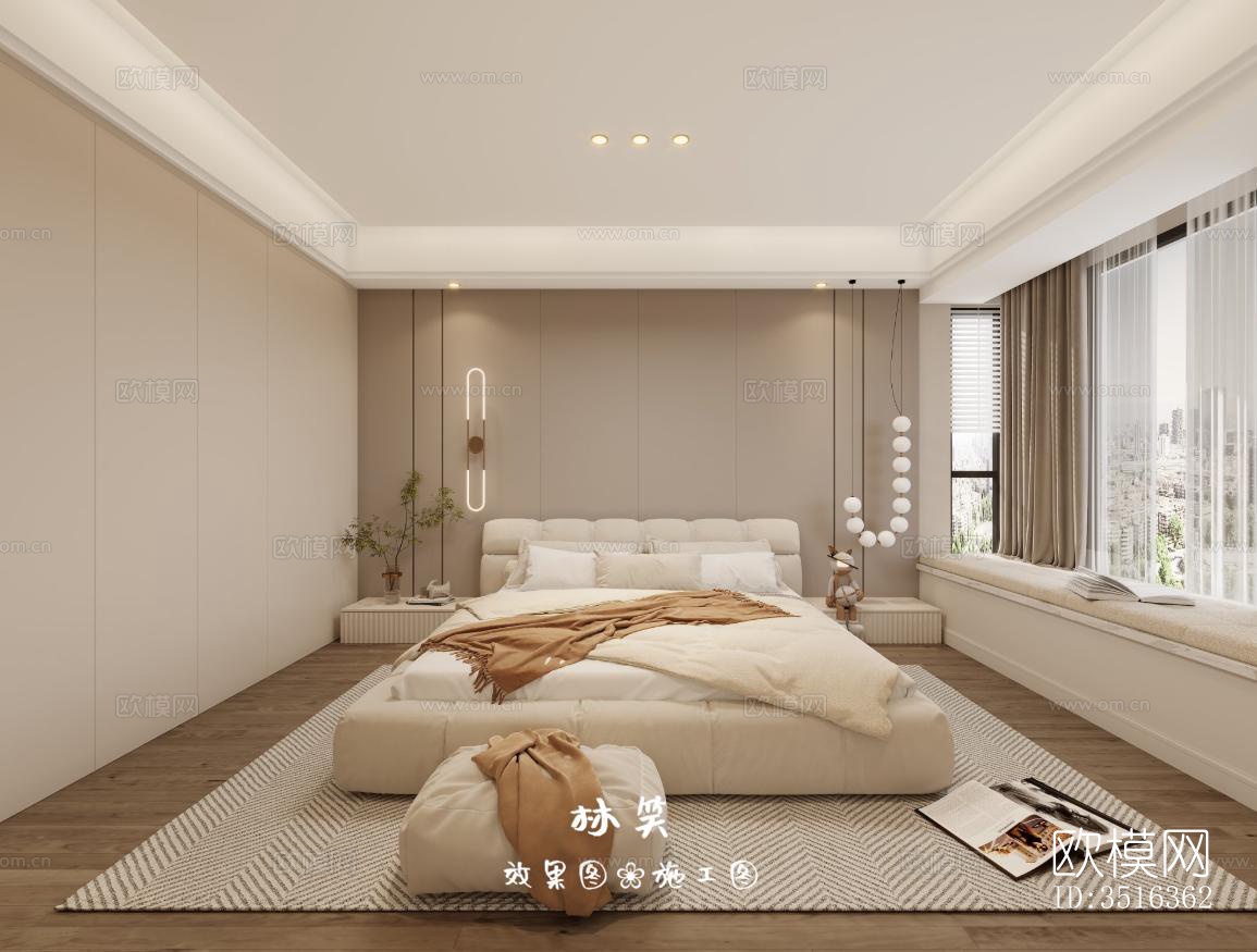 现代平层效果图下载（渲染图4）