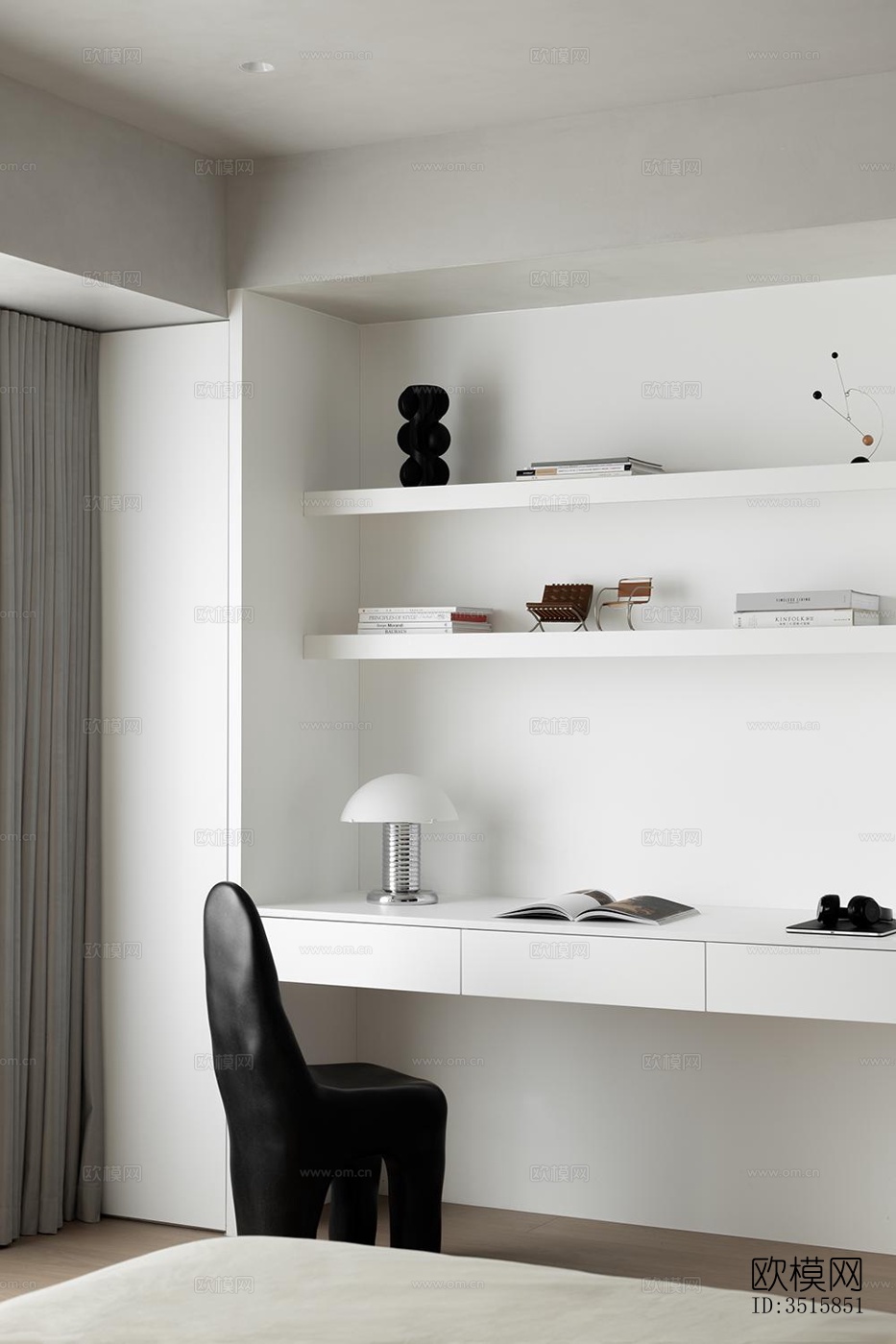 现代平层效果图下载（渲染图7）