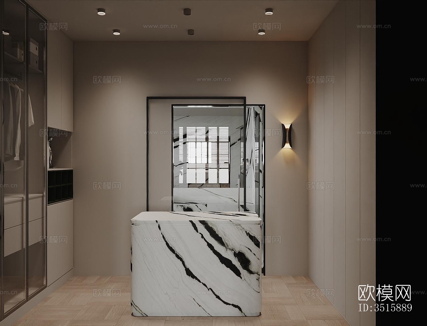 现代平层效果图下载（渲染图3）