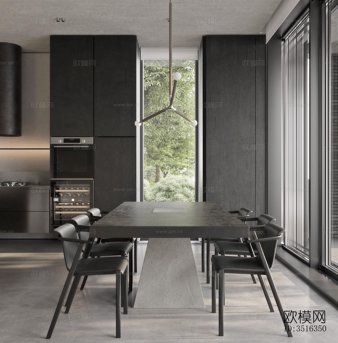 现代平层效果图下载（渲染图7）