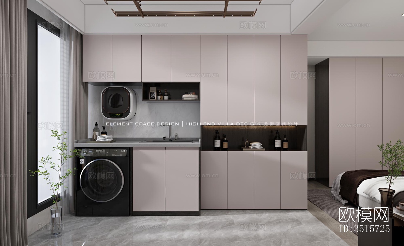 现代平层效果图下载（渲染图9）